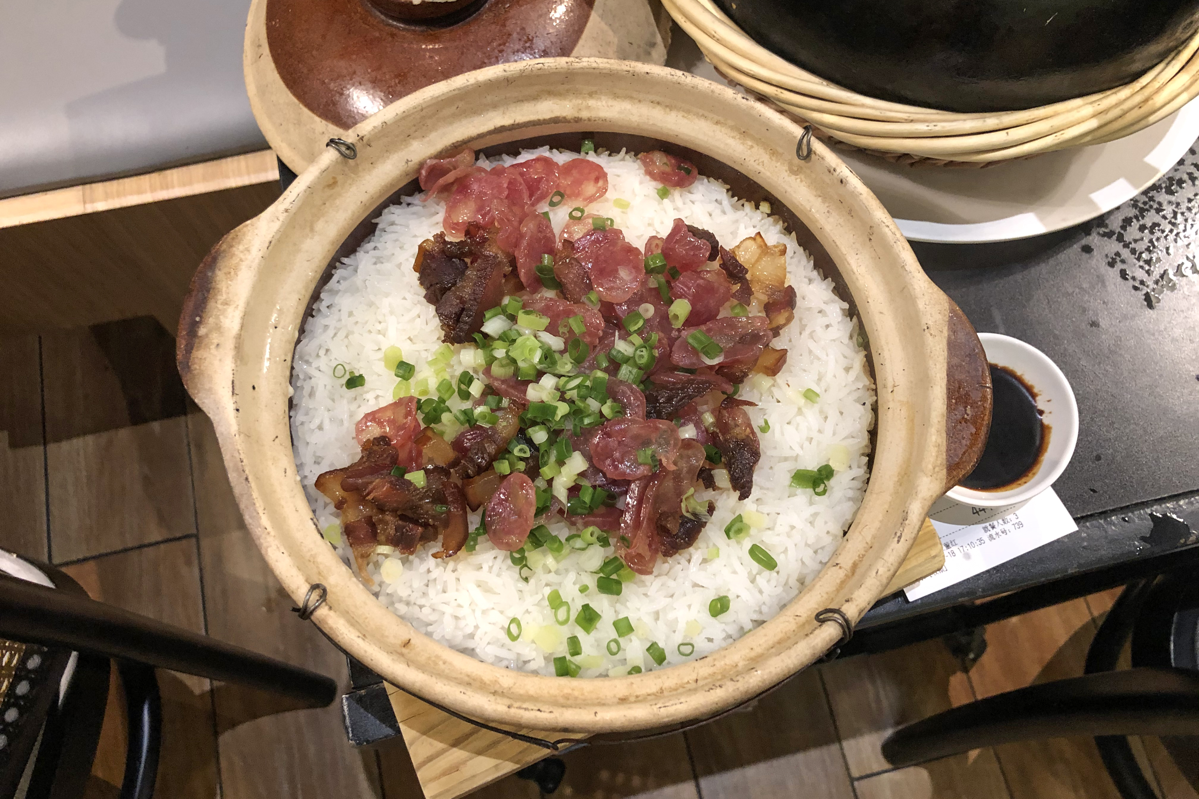 Cured meat claypot rice with Chinese sausage