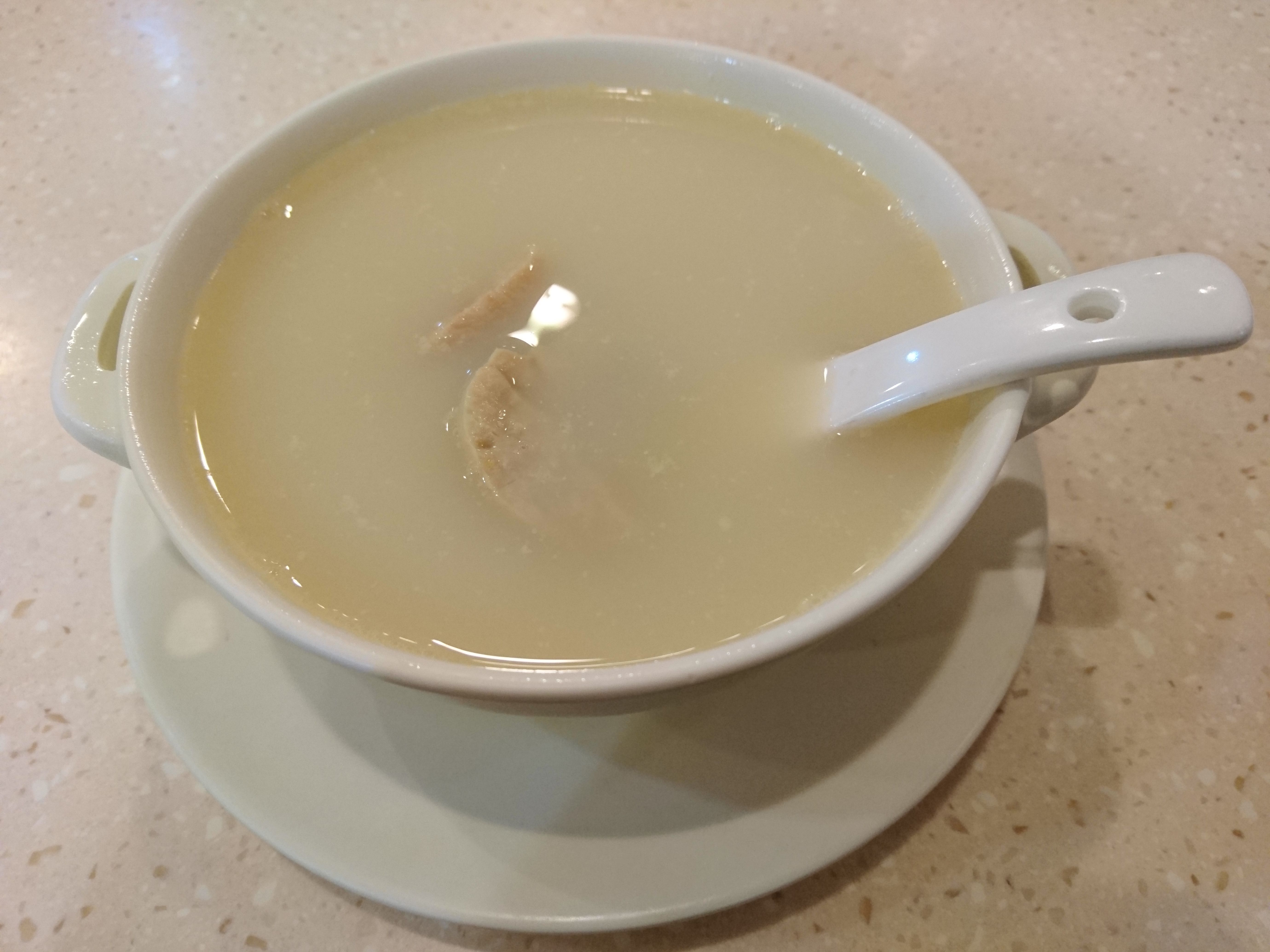 Pig lung and almond soup Cantonese slow soup with apricot kernels