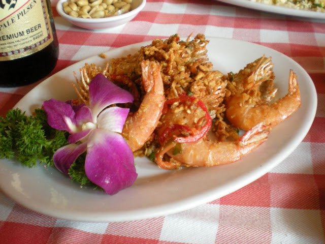 Salt and Pepper Prawns Cantonese fried shrimp with garlic chili