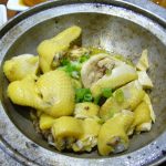 Cantonese salt baked chicken with golden skin