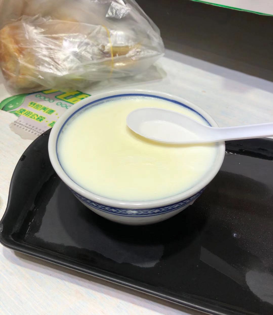 Shunde double skin milk custard with silky smooth surface in a bowl
